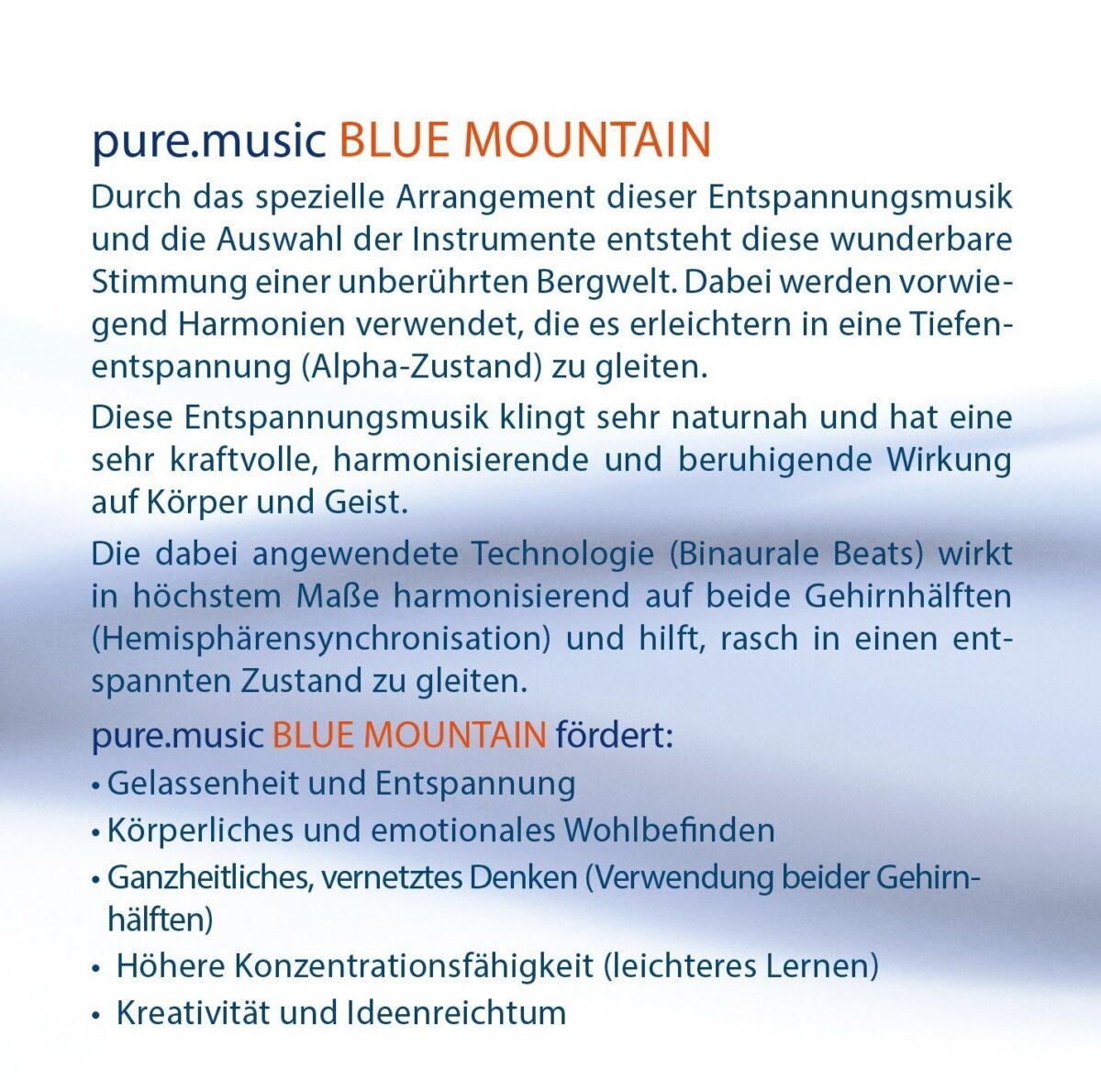 Cover Pure Music Blue Mountain 2